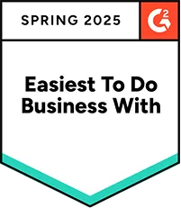 Easiest to Do Business With G2 label
