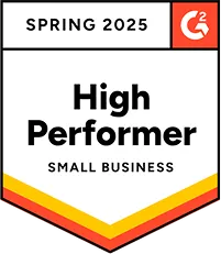 High Performer Small Business G2 label