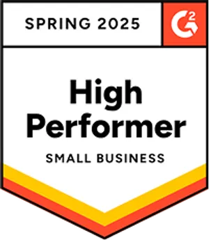 High Performer Small Business G2 label